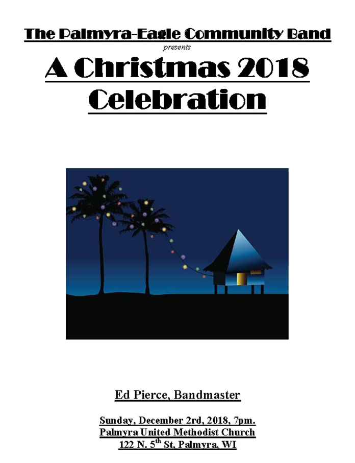 Program From Palmyra-Eagle Community Band Concert December 2, 2018 